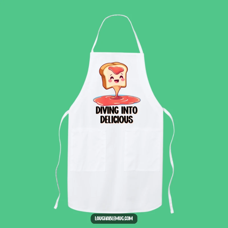 Funny Toast Jam Dive Apron: Cook with Confidence and Breakfast Humor, a Perfect Funny Gift