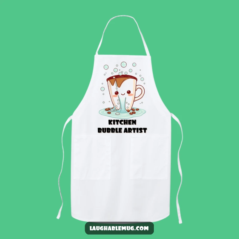 Funny Kawaii Bubble Spill Apron: Messy Fun Funny Gift