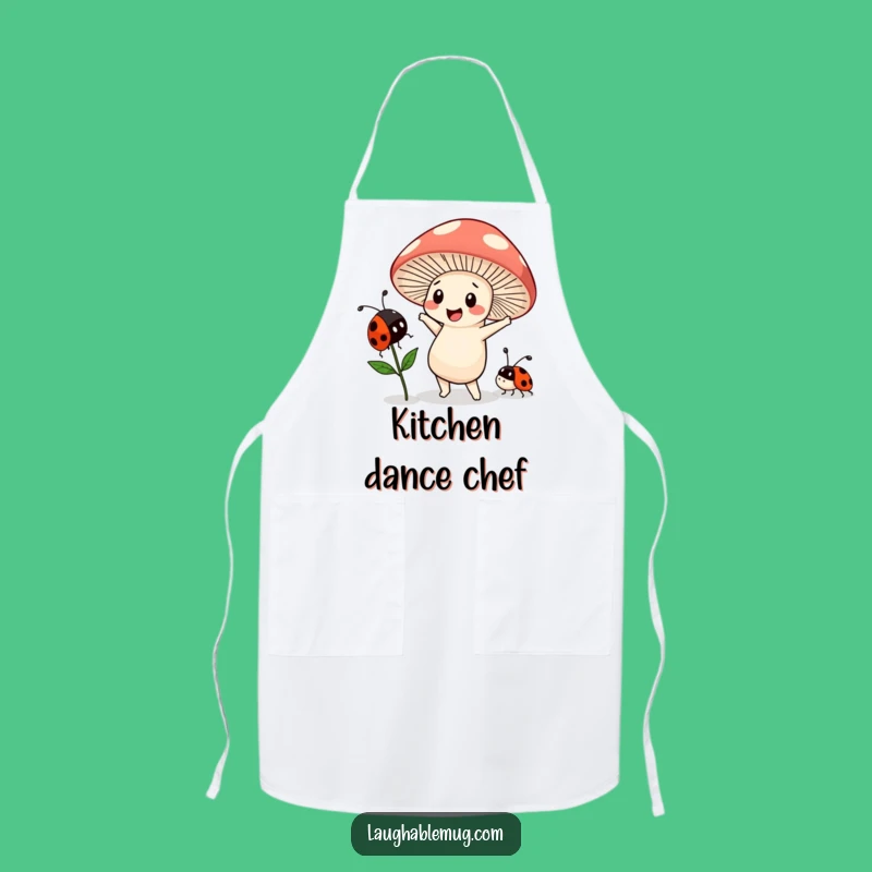 Funny Kawaii Mushroom Dance Apron: Cook with Comedy Funny Gift