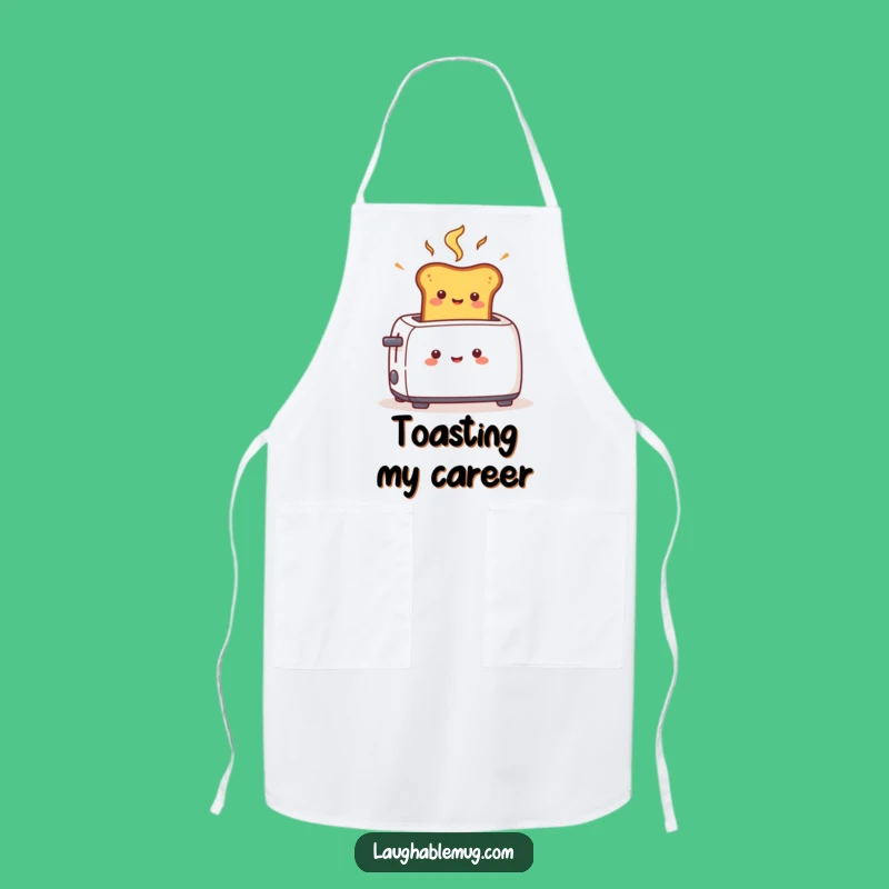 Funny Toast Pop Apron: Cheerful Chef Character, Fast Cooking Gift
