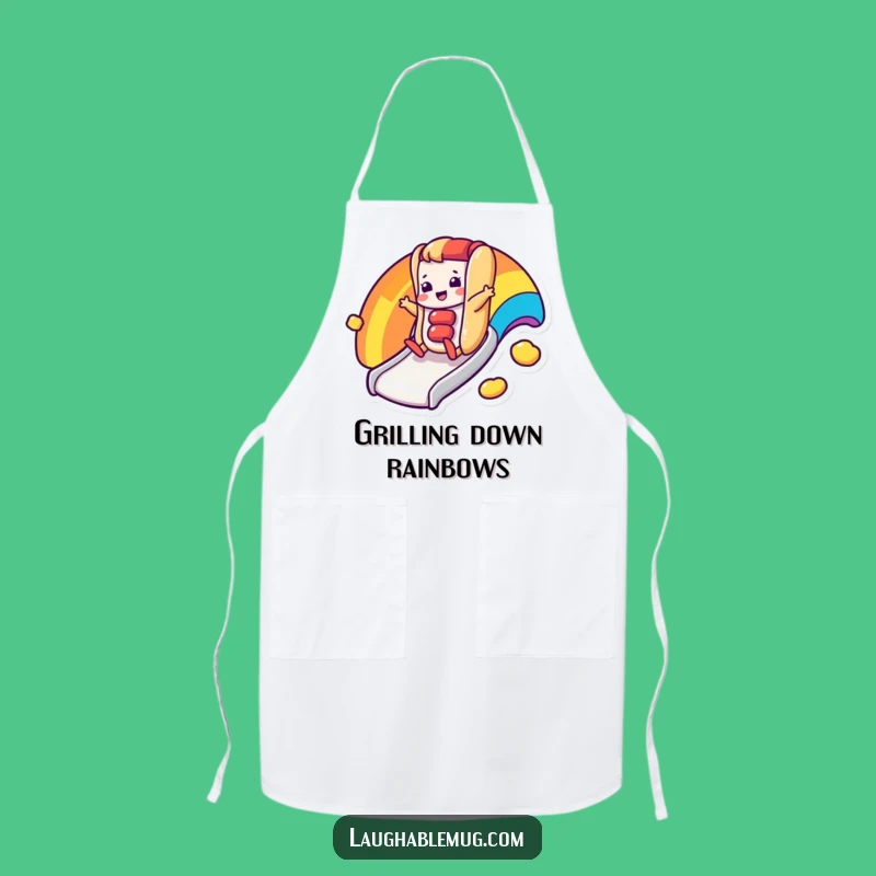 Funny Chef Apron: Hot Dog Rainbow Ride, Great Funny Gift