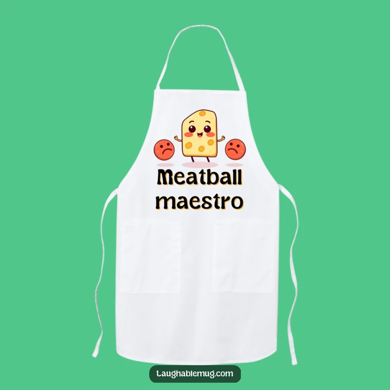 Funny Cheese Juggling Meatballs Apron: Culinary Comedy for the Kitchen Gift