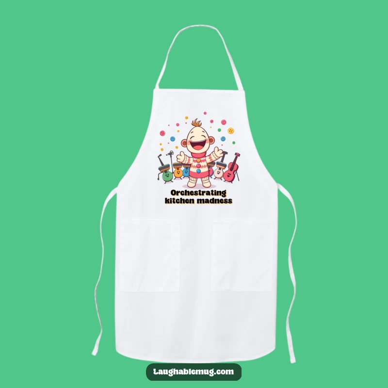 Funny Sock Puppet Orchestra Apron: Cook to the Beat