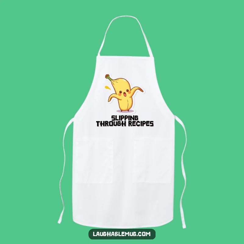 Funny Banana Peel Apron: Comical Chef Character, Kitchen Gag Gift