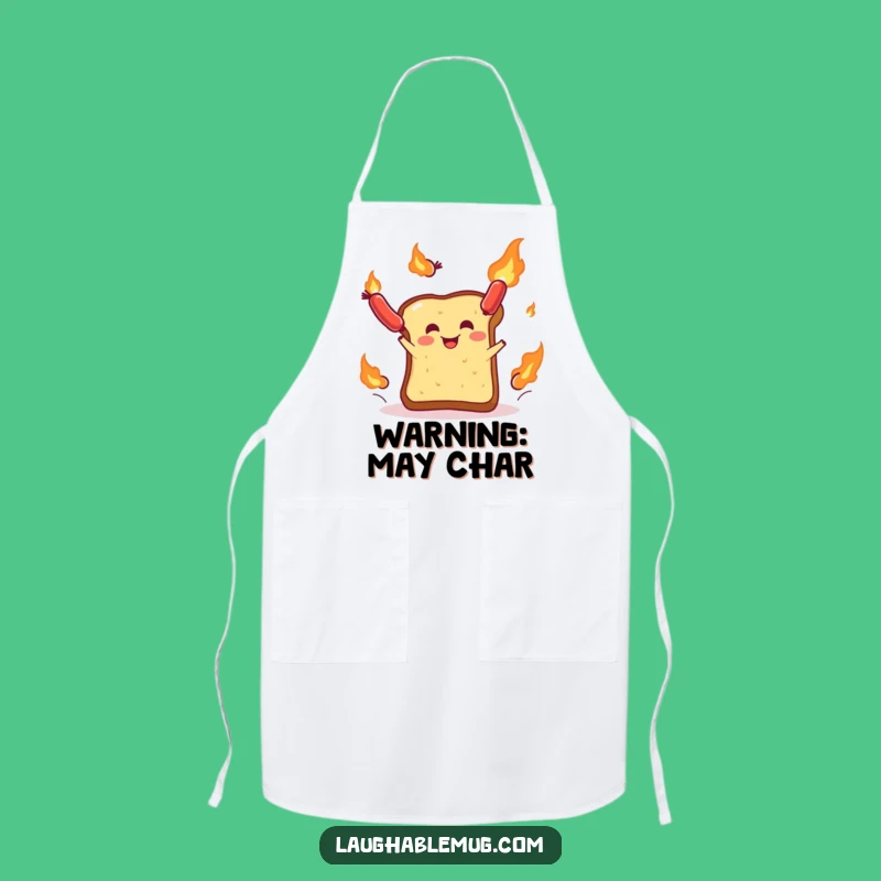 Funny Toast Sausage Juggler Apron: Cook with Hilarious Breakfast Flair!