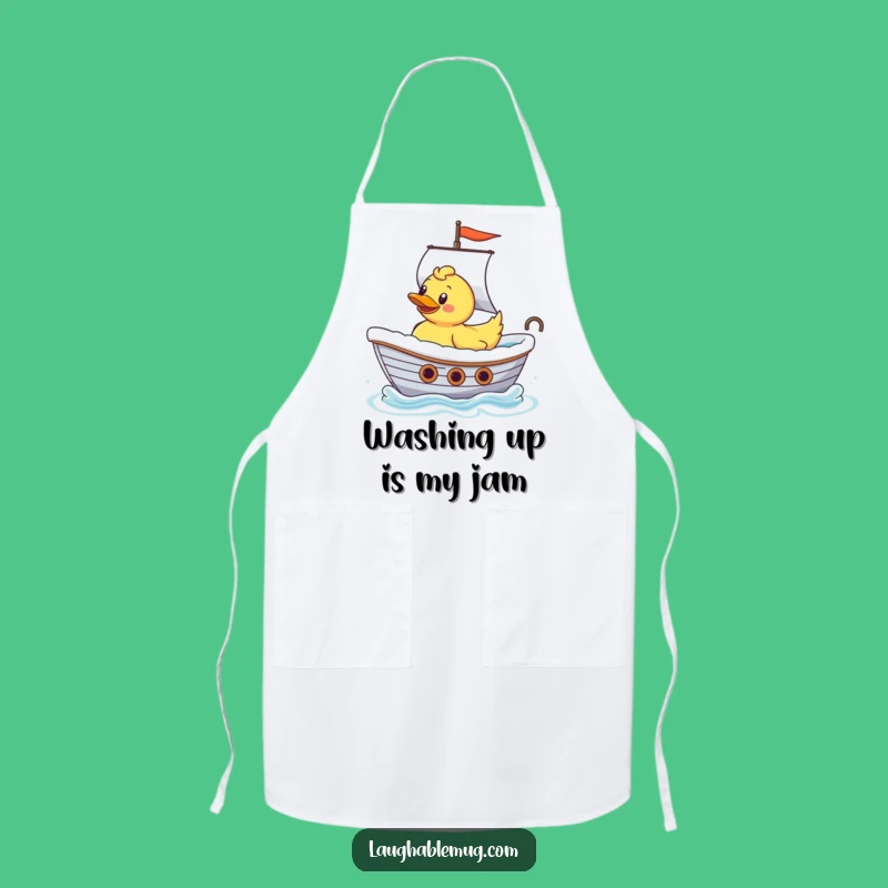 Funny Rubber Ducky Ship Captain Apron: Kitchen Sailor Fun, Perfect Humorous Gift for Chefs