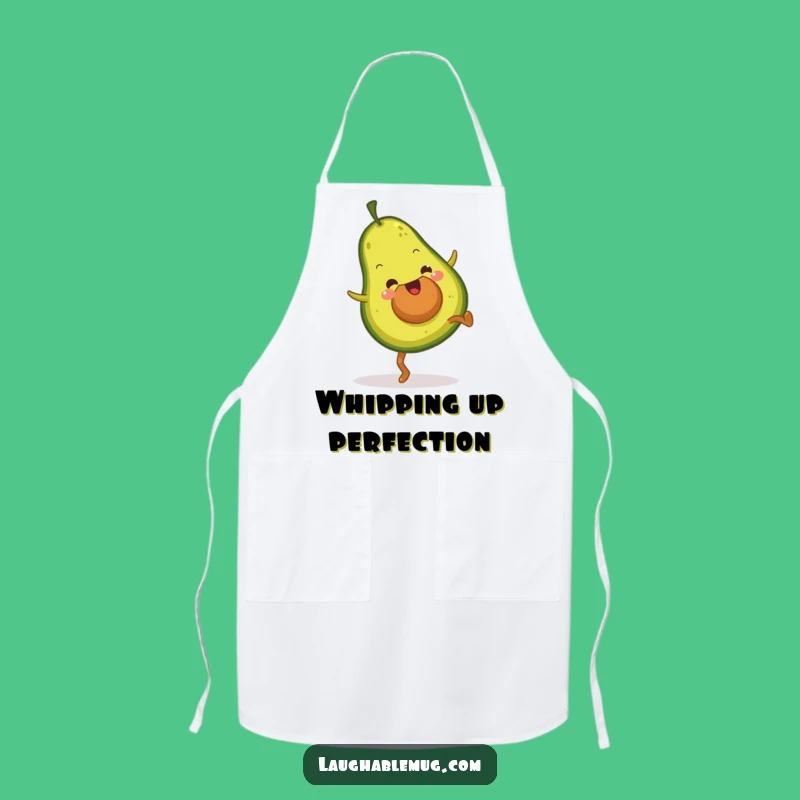 Funny Avocado Cartwheel Apron: Cook Up Fun with Enthusiastic Fruit Kitchen Style Gift