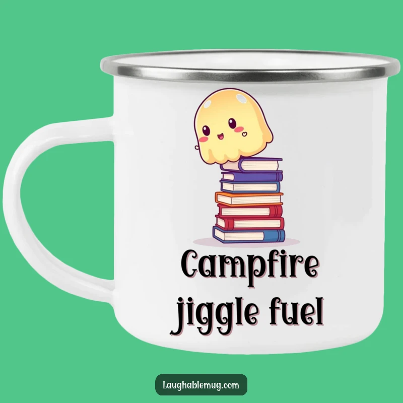 Funny Wobbly Jelly Camping Mug: Book Balance for Outdoor Fun Gift