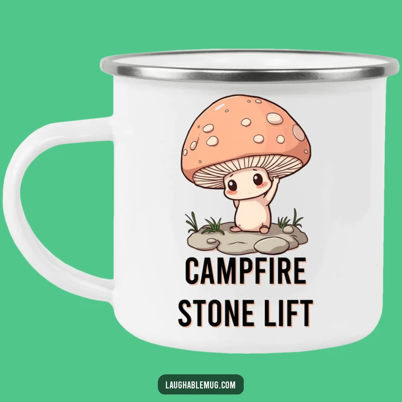 Funny Determined Mushroom Camping Mug: Fuel Your Adventures with Grit