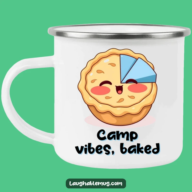 Funny Apple Pie Wink Camping Mug - Durable Dessert Humor Cup, Hilarious Funny Gift