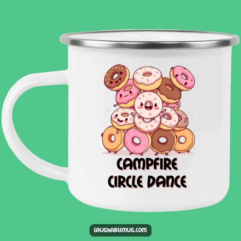 Funny Donut Dance Camping Mug: Campfire Grooves Included!