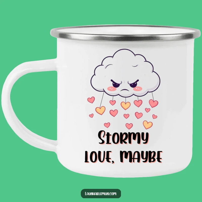 Funny Grumpy Cloud Camping Mug - Ironic Drinkware, Fun Funny Gift