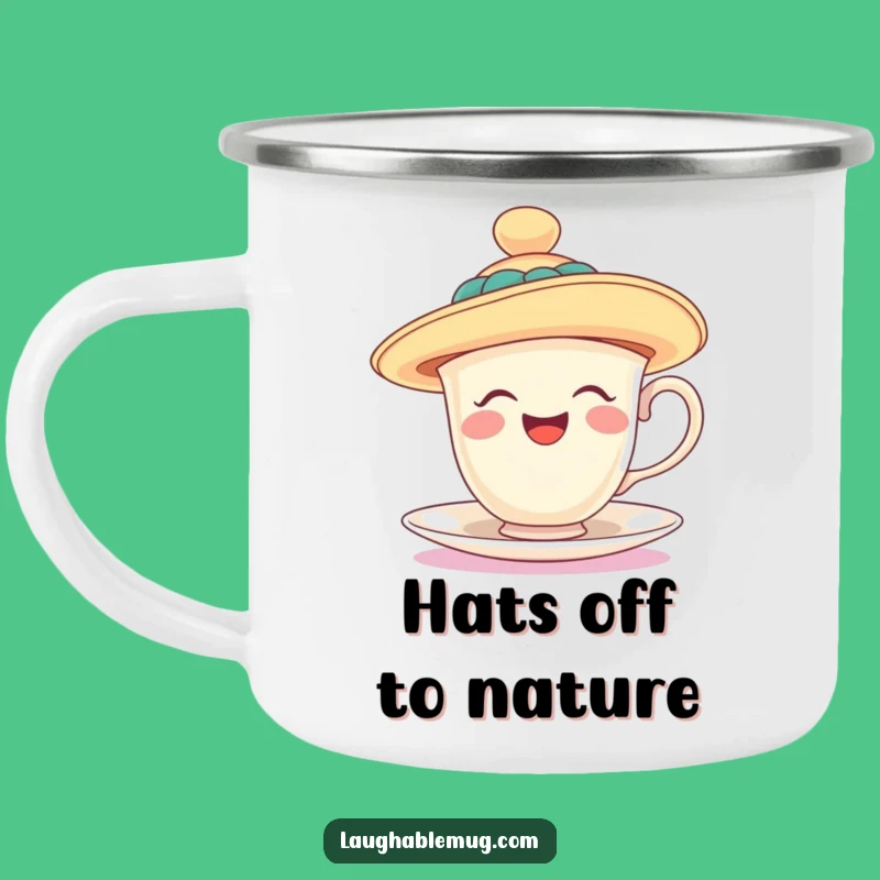 Funny Teacup Camping Mug - Floppy Hat Humor - Adventure Funny Gift!