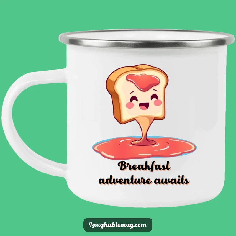 Funny Toast Jam Dive Camping Mug: Enjoy Outdoors with Breakfast Humor and a Hilarious Funny Gift