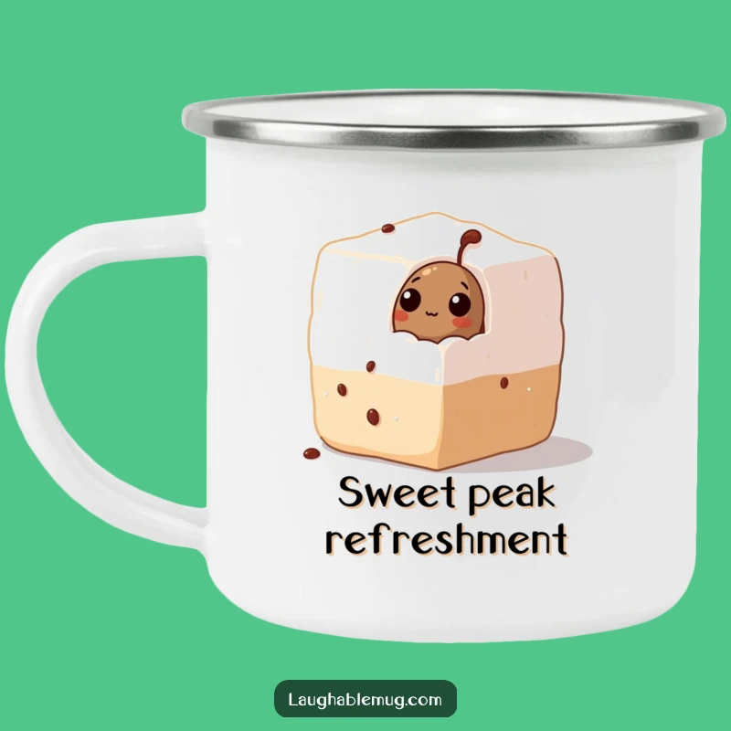 Funny Coffee Bean Sugar Camping Mug: Hilarious Brew for Sweet Adventures