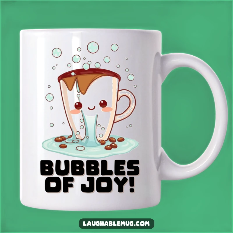 Funny Kawaii Bubble Spill Mug: Joyful Chaos Funny Gift