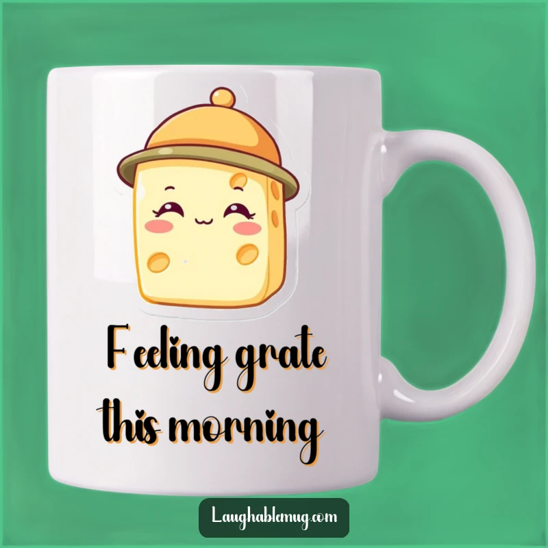 Funny Cheerful Cheese Hat Mug: Quirky Gift for Dairy Lovers and Fun Seekers