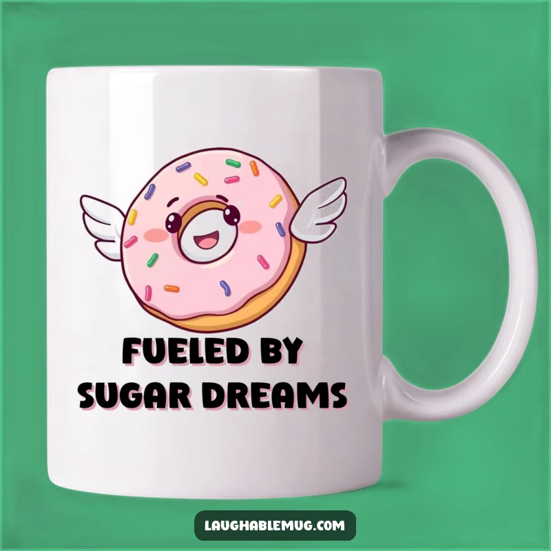 Funny Donut Flying Mug: Cheerful Sprinkled Dreamer for a Sweet Coffee Gift