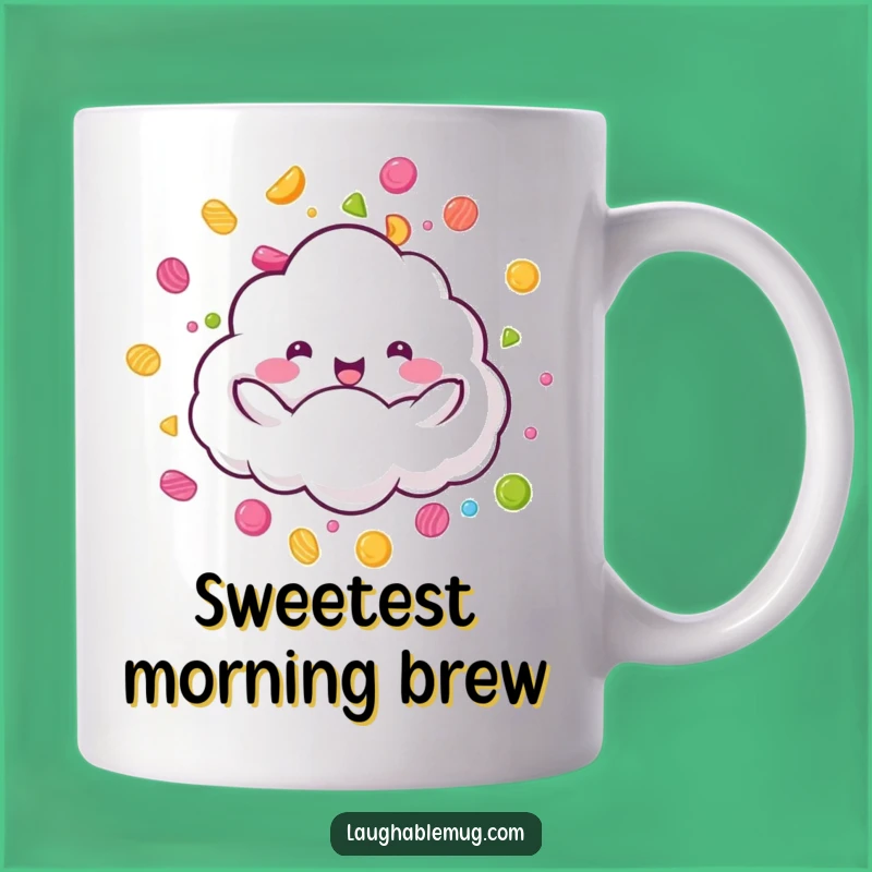Funny Candy Rain Cloud Mug - Sweet Joyful Character Gift for Treat Lovers