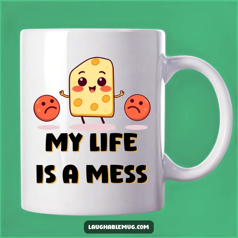 Funny Cheese Juggling Meatballs Mug: A Hilarious Foodie Gift for Laugh Lovers