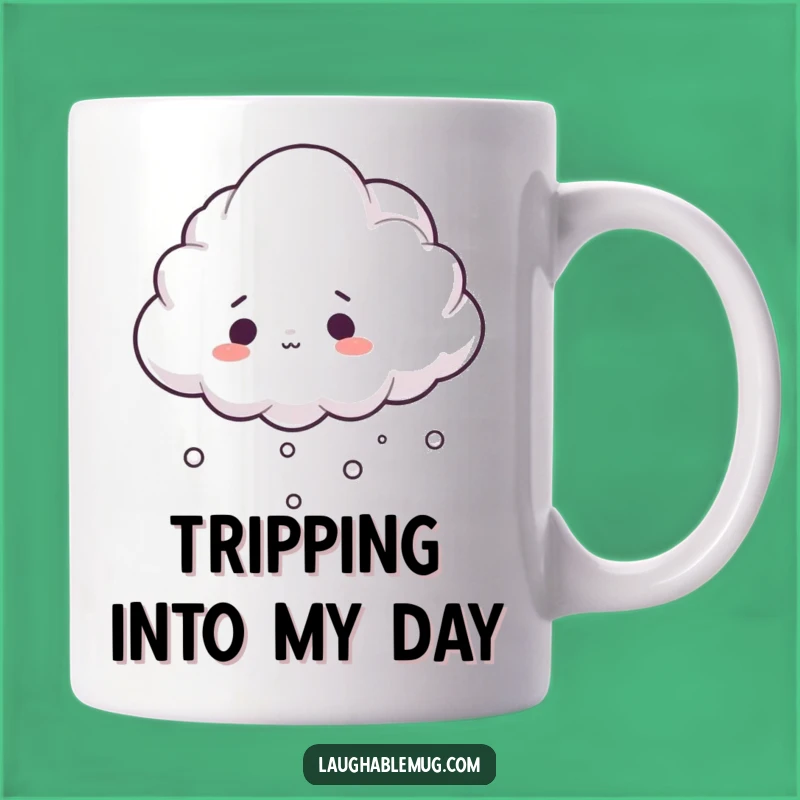 Funny Cloud Mug: Surprised Tripping Mist, Hilarious Funny Gift for Dreamers