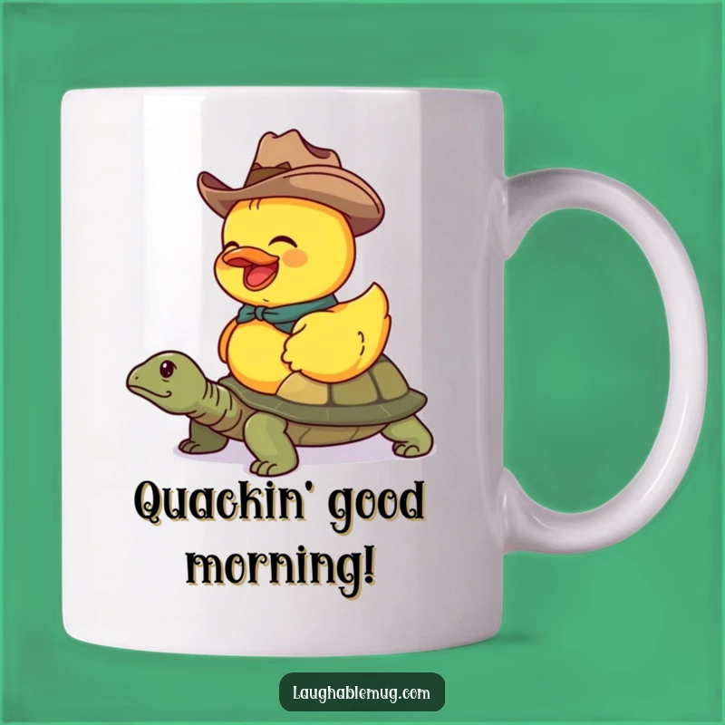Funny Duck Cowboy Turtle Mug: A Hilarious Western Scene and Perfect Funny Gift