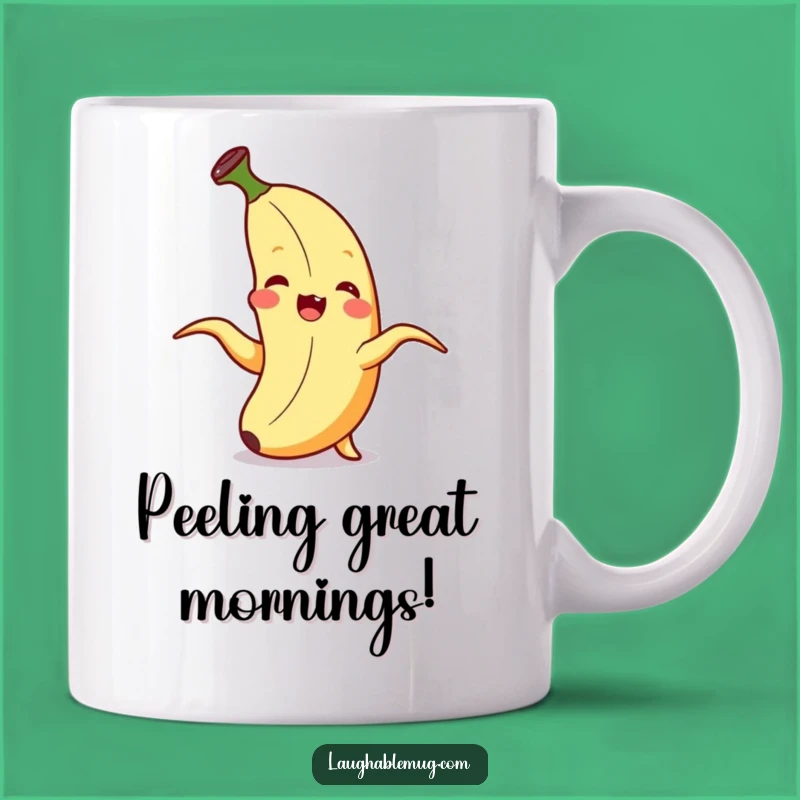 Funny Giggling Banana Mug, Hilarious Self-Peeling Fruit Gift for Laugh Lovers