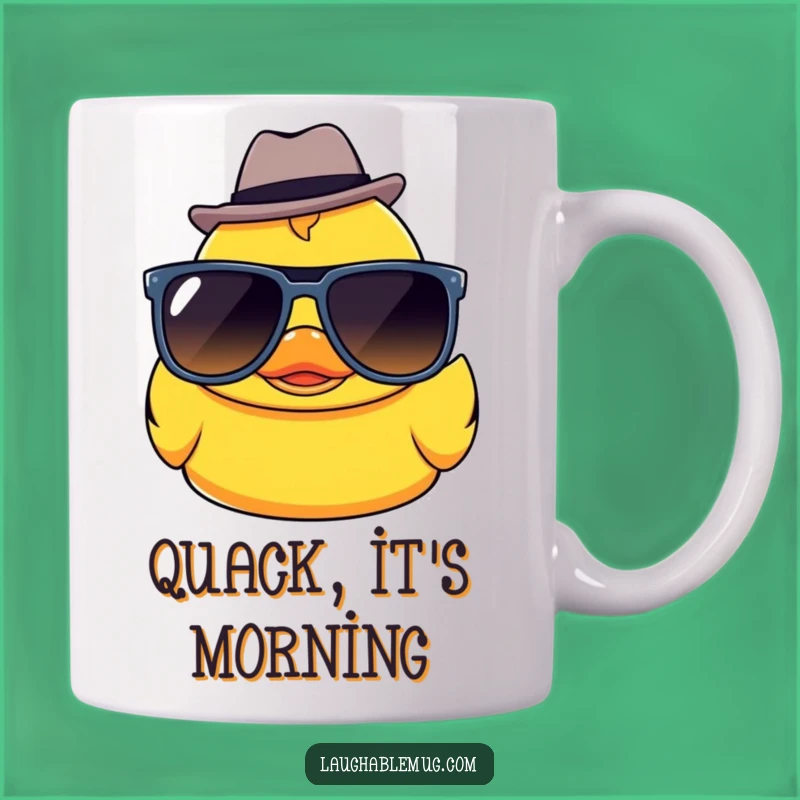 Funny Kawaii Ducky Sunglasses Fedora Mug: The Ultimate Gag Gift for Chill Vibes!