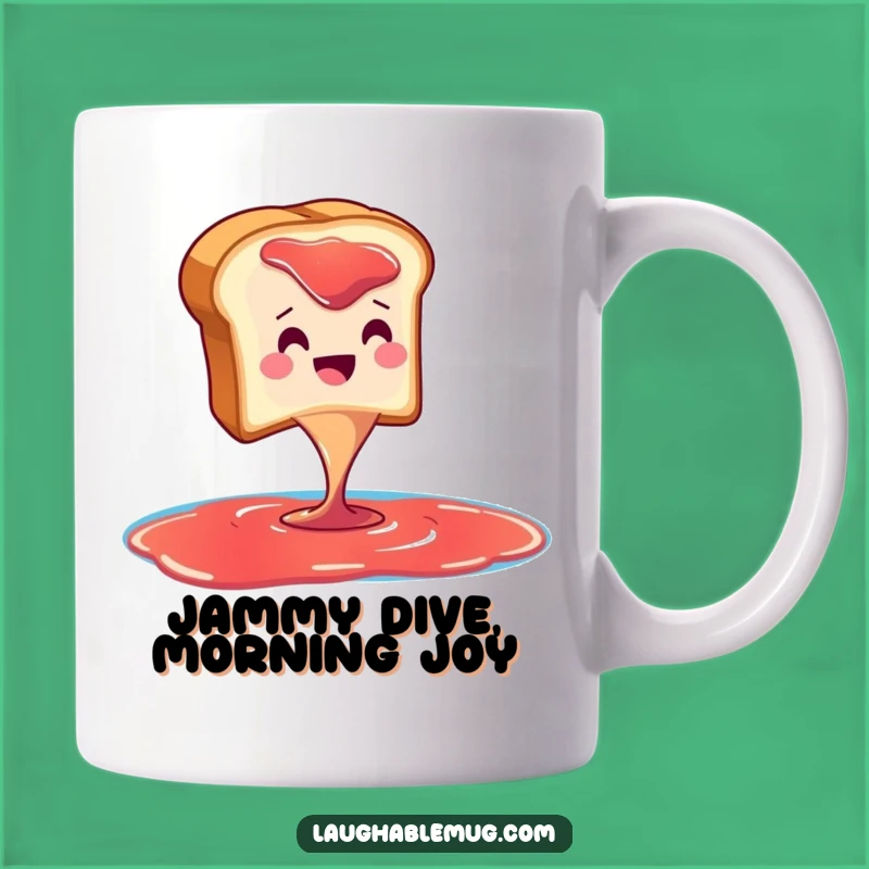 Funny Toast Jam Dive Mug: A Hilarious Breakfast Treat and Perfect Funny Gift