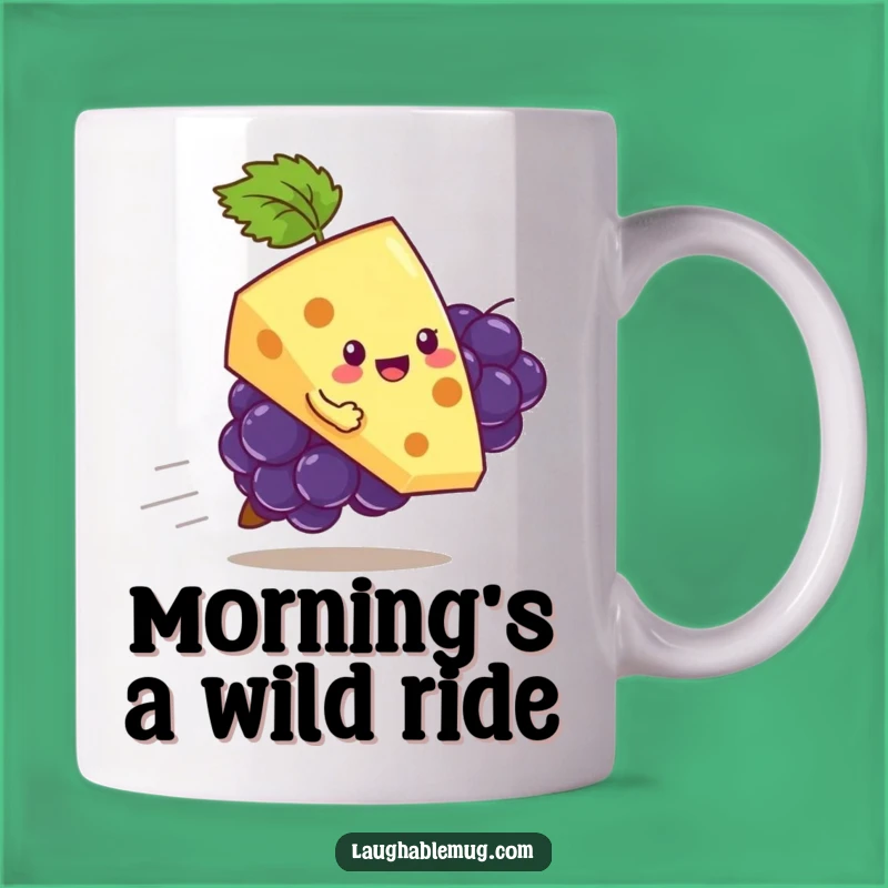 Funny Cheese & Grape Mug: A Hilarious Food Adventure Gift
