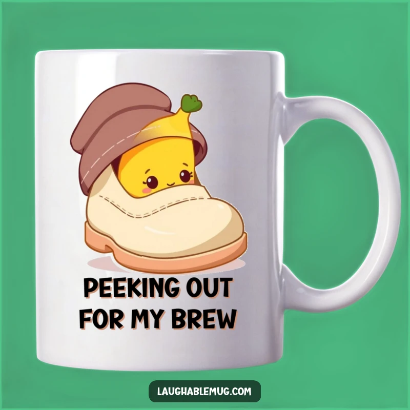 Funny Shy Banana Mug: Giant Shoe Surprise, Perfect Quirky Gift