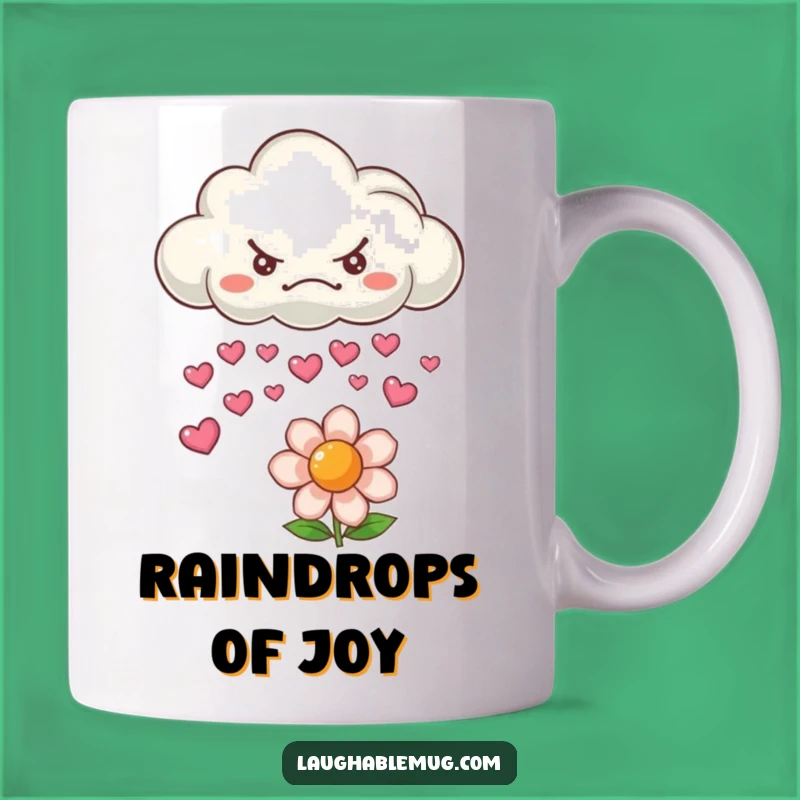 Funny Grumpy Cloud Mug: Sweet Heart Rain Gift for Optimists