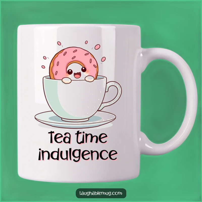 Funny Kawaii Donut Teacup Dive Mug: A Sweet & Humorous Gift for Joyful Mornings