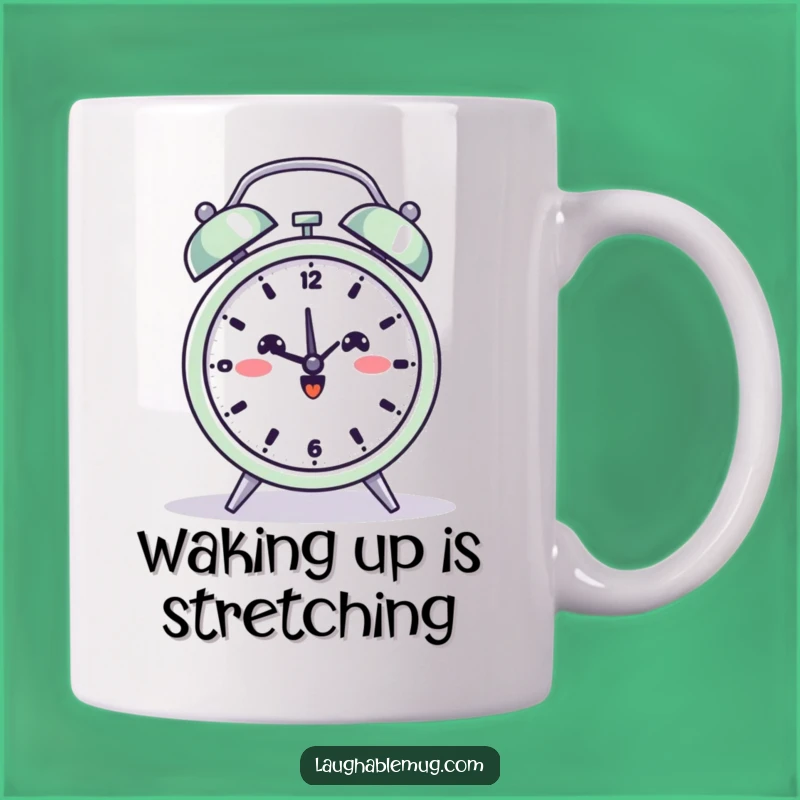 Funny Yoga Alarm Clock Mug: Start Your Day with Zen and Laughter!
