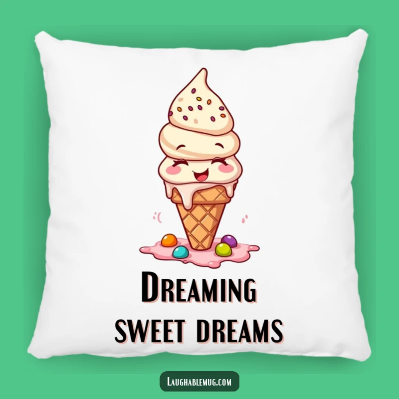 Funny Ice Cream Cone Pillow: Cozy Comfort with a Sweet Mess - Funny Gift
