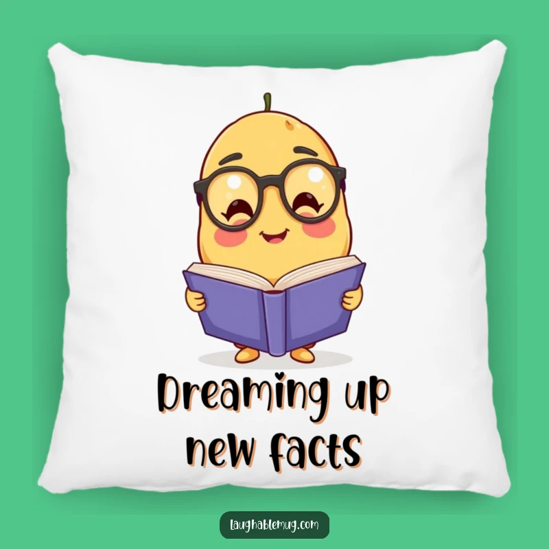 Soft Funny Potato Scholar Pillow: Comfy Spud Reading Book, Perfect Humorous Accent for Your Couch