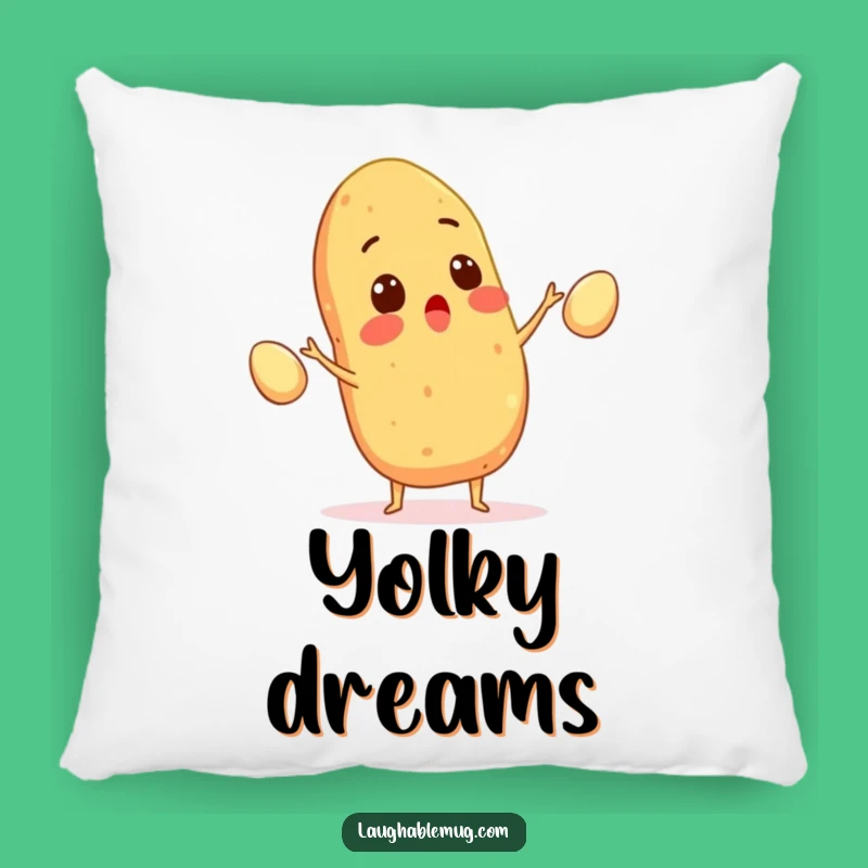 Funny Juggler Pillow: Surprised Potato Accent, Hilarious Kitchen Comfort Gift
