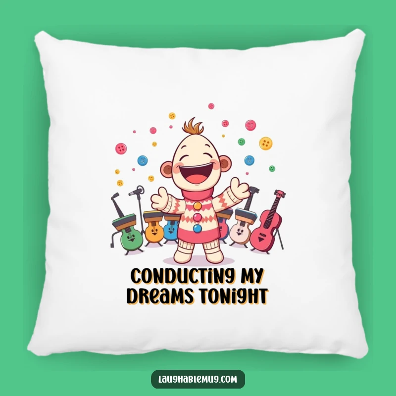 Funny Sock Puppet Orchestra Pillow: Cuddle Up with Comedy