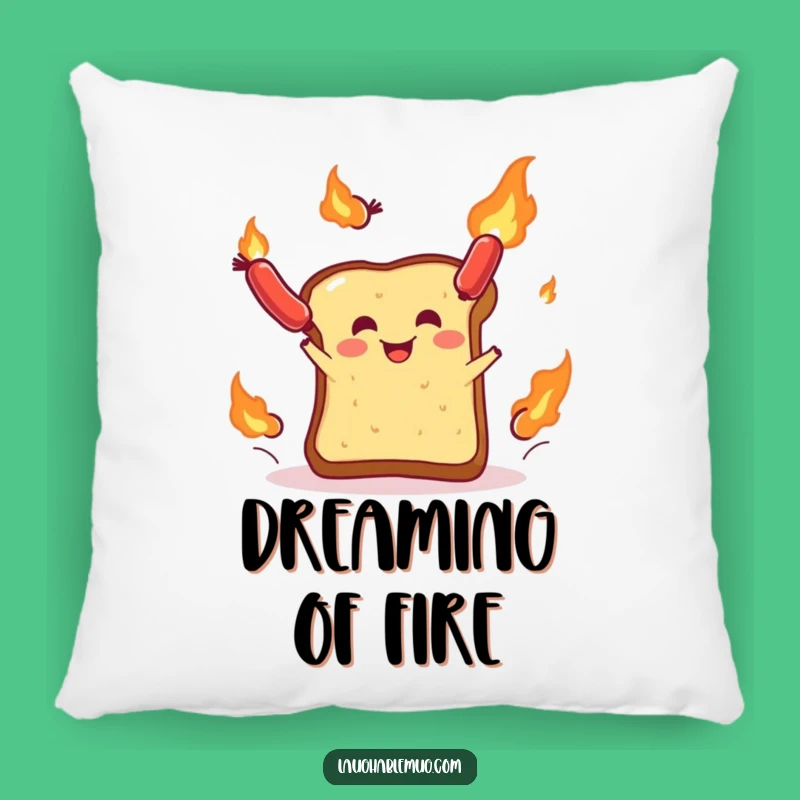 Funny Toast Sausage Juggler Pillow: Snuggle Up with Breakfast Comedy!