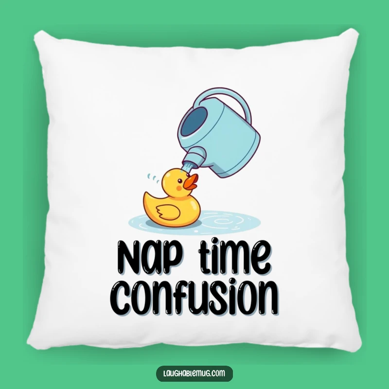 Funny Watering Can Duck Pillow - Cozy Garden Humor, Perfect Funny Gift Accent
