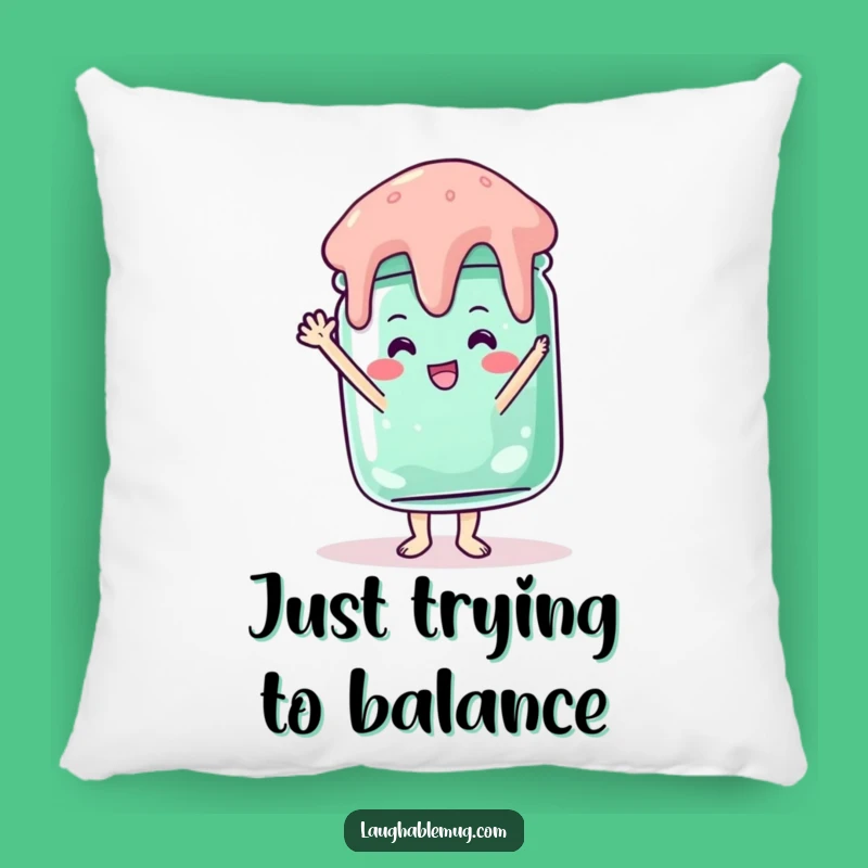Funny Wobbly Jelly Jar Handstand Pillow: Cozy Comfort and Laughter - Funny Gift Decor
