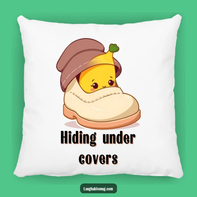 Funny Comfort Pillow: Shy Banana Hiding Design, Adorable Funny Gift