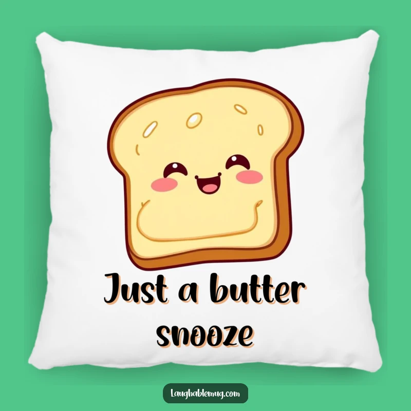 Funny Giggling Toast Pillow: Cozy Comfort with a Hilarious Butter Slide