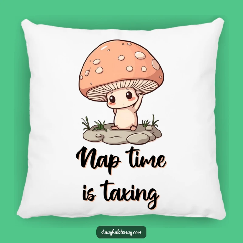 Funny Determined Mushroom Pillow: Comfort and Inspiration for Your Space