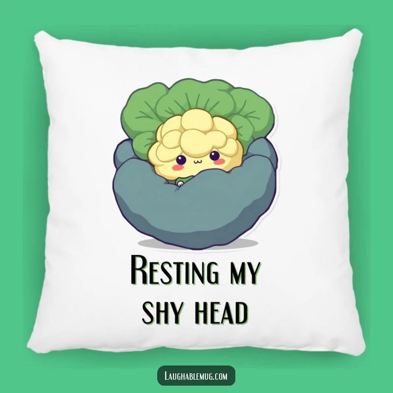 Soft Funny Shy Broccoli Pillow: Comfy Hiding Floret, Perfect Humorous Accent for Your Sofa