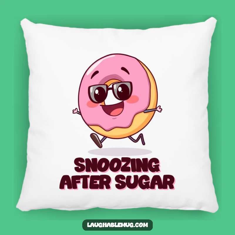Funny Tipsy Donut Pillow: Cozy Character Comfort, Humorous Relaxation Gift