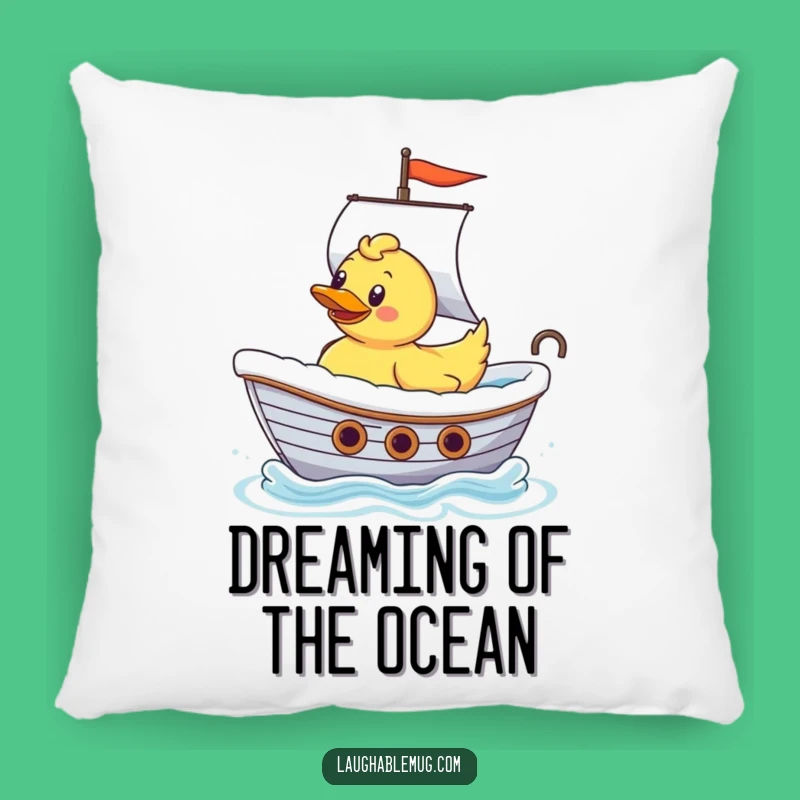 Soft Funny Rubber Ducky Ship Captain Pillow: Comfy Bathtub Sailor, Perfect Humorous Accent