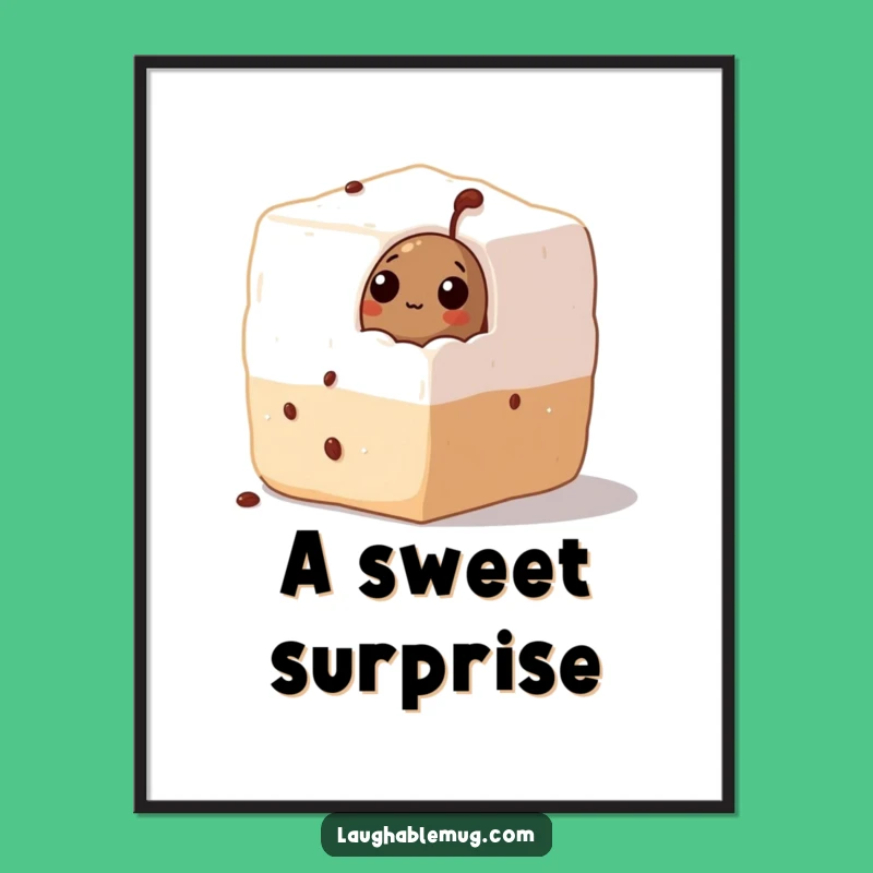 Funny Coffee Bean Sugar Print: Hilarious Digital Art for Sweet Spaces