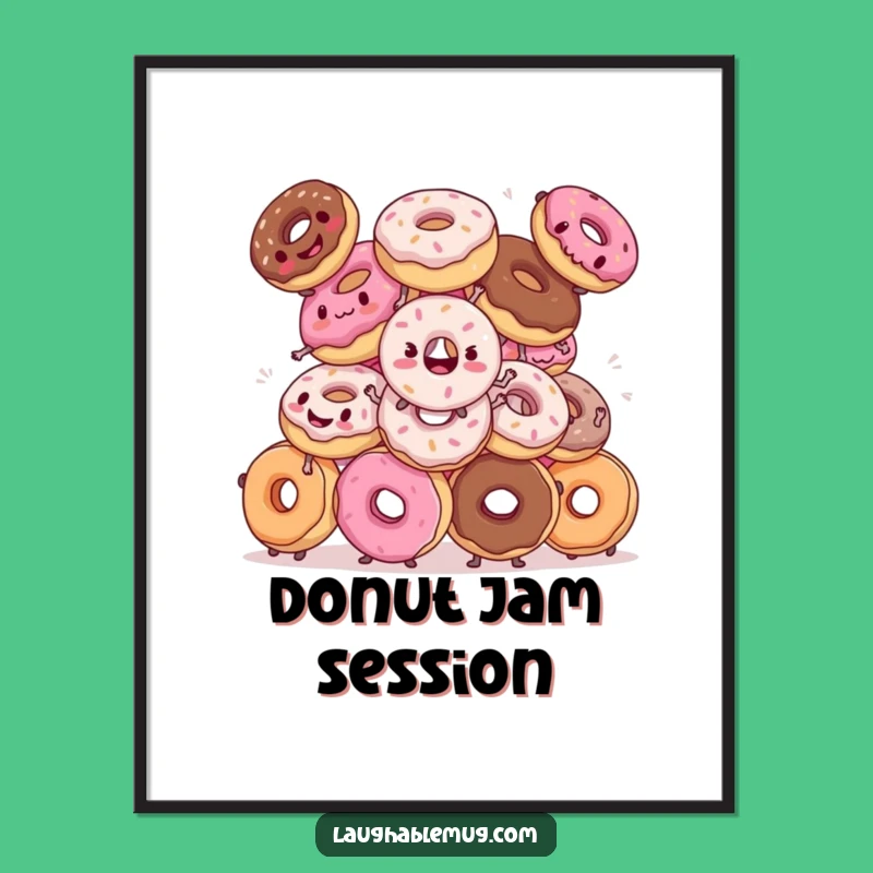Funny Donut Dance Digital Print: Hilarious Dessert Art!