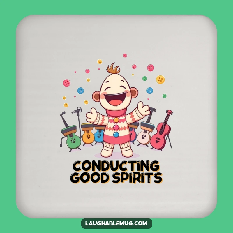 Funny Sock Puppet Orchestra Coasters: Protect Surfaces with Pizzazz